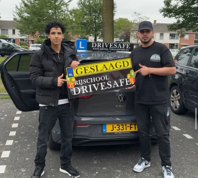 Een geslaagde leerling van DriveSafe Hoogeveen.