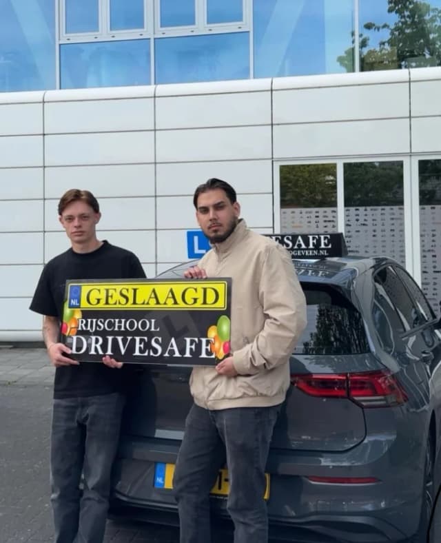 Een geslaagde leerling van DriveSafe Hoogeveen.